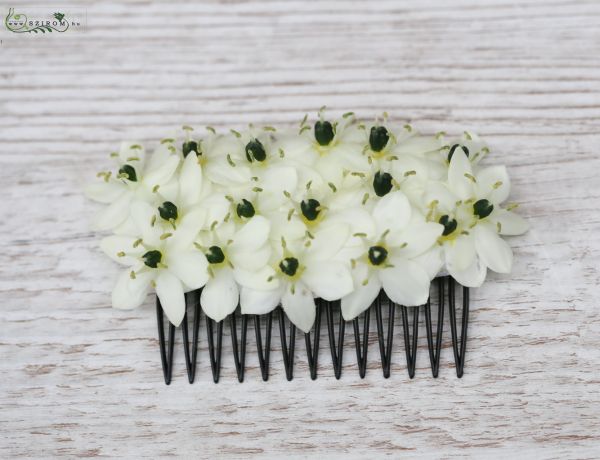 hair flowers (white ornithogalum)