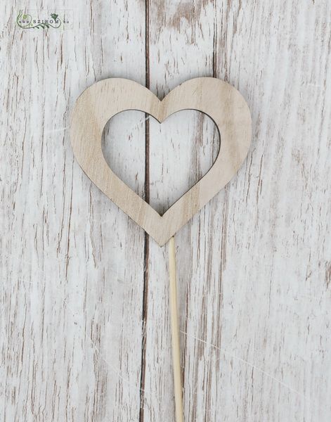wooden heart on stick 