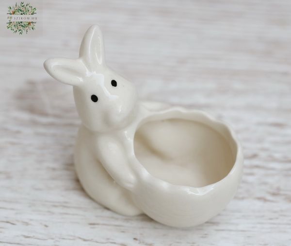 ceramic bunny egg holder (8cm)