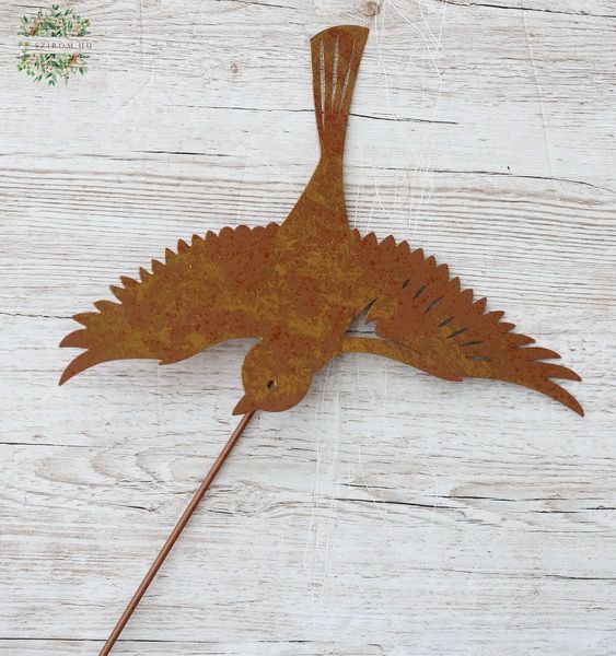 Rusty bird decoration 90 cm 