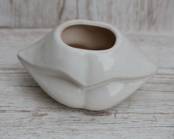 Lip-shaped design vase