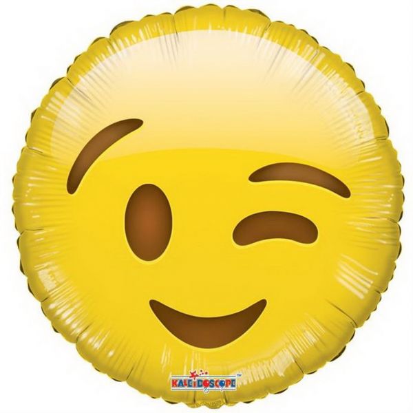 Winking smiley balloon