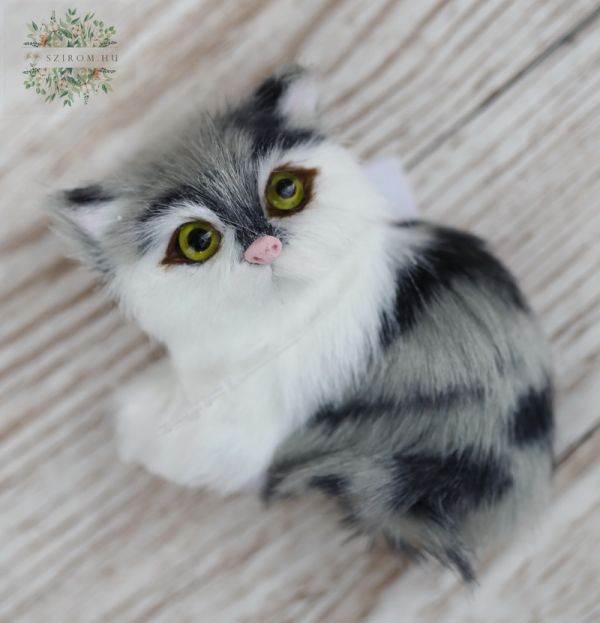 gray tabby magnetic cat (6cm)