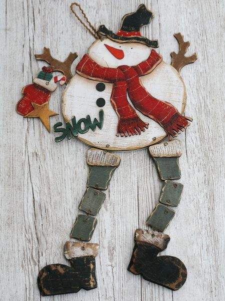 Wooden snowman (50cm)