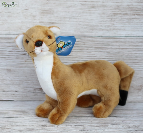 flower delivery Budapest - Plush brown weasel 23cm