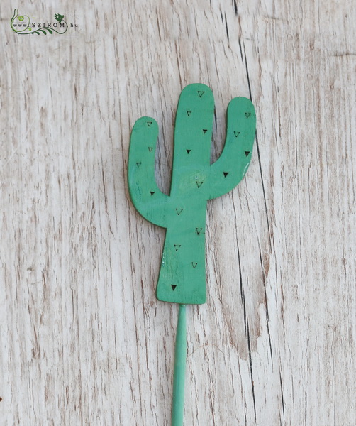 flower delivery Budapest - wooden cactus on stick (10cm)