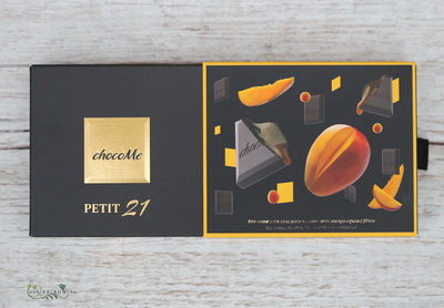 flower delivery Budapest - chocoMe Dark chocolate dessert with caramel and mango filling (110g)