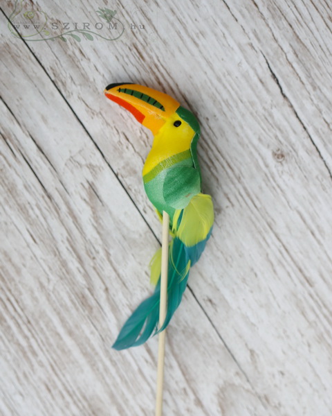 flower delivery Budapest - green-yellow stick with Toucan (12cm)