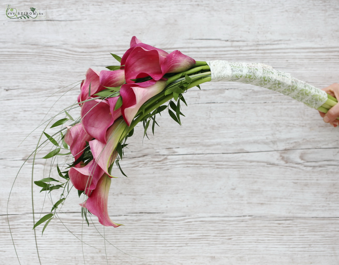 bridal bouquet (cala, pink)