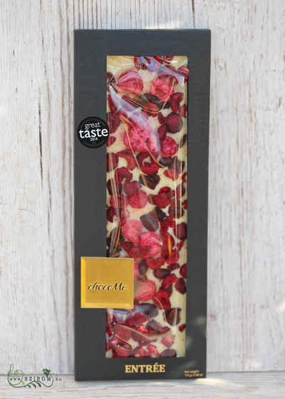 flower delivery Budapest - chocoMe Handmade White Chocolate with Cranberries, Cherries and Raspberries (110g)