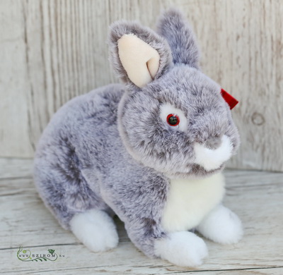 flower delivery Budapest - Sitting gray bunny 20cm
