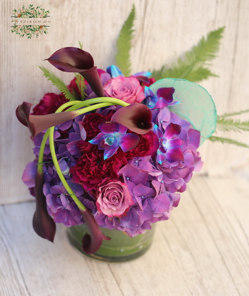 flower delivery Budapest - Hydrangea calla arrangement (15 stems)