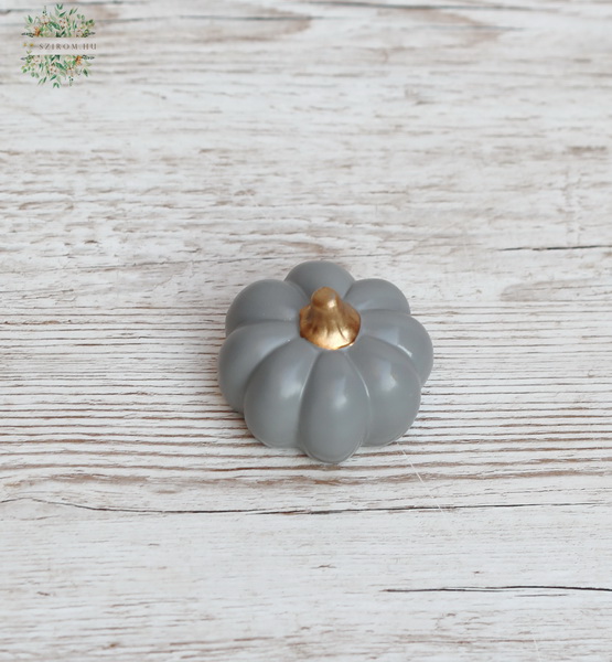 flower delivery Budapest - Gray ceramic pumpkin, 6cm
