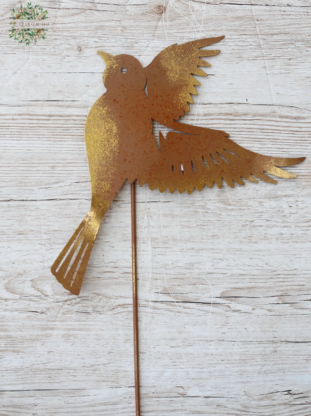 flower delivery Budapest - Rusty, gold, bird decoration 80 cm 