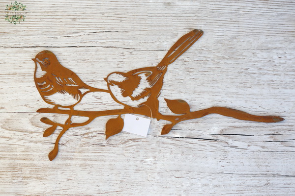 flower delivery Budapest - Birdy rusty wall decoration 34 cm 