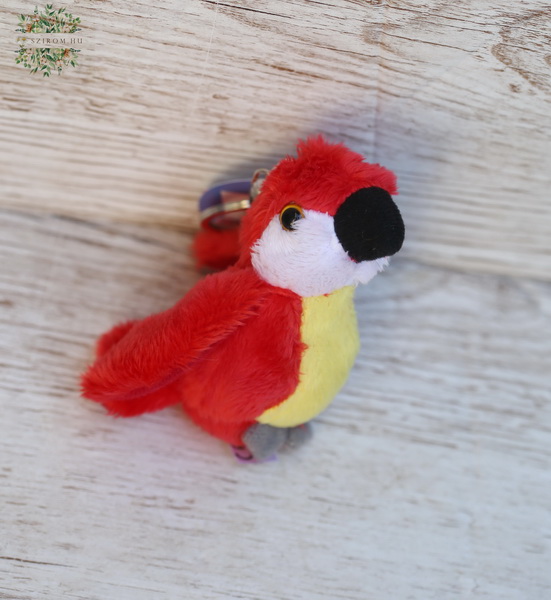 flower delivery Budapest - plush parrot red keychain (8cm)