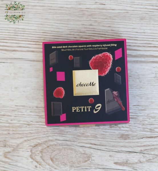 flower delivery Budapest - chocoMe Petit9 Dark chocolate blades with raspberry filling