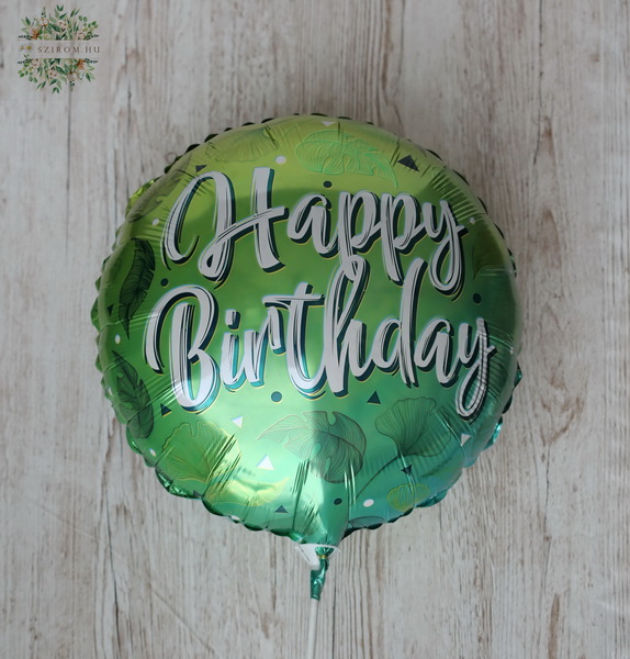 flower delivery Budapest - Happy Birthday balloon on stick 45cm