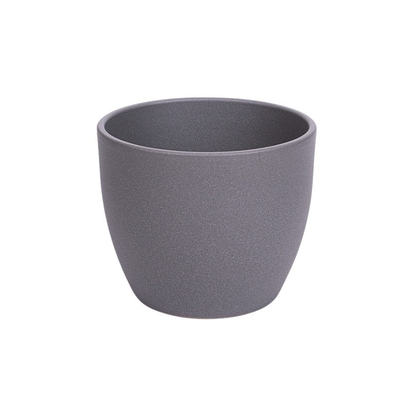 flower delivery Budapest - ceramic pot matt gray 28cm