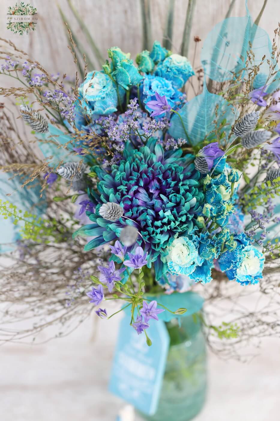 flower delivery Budapest - Blue sea style vase