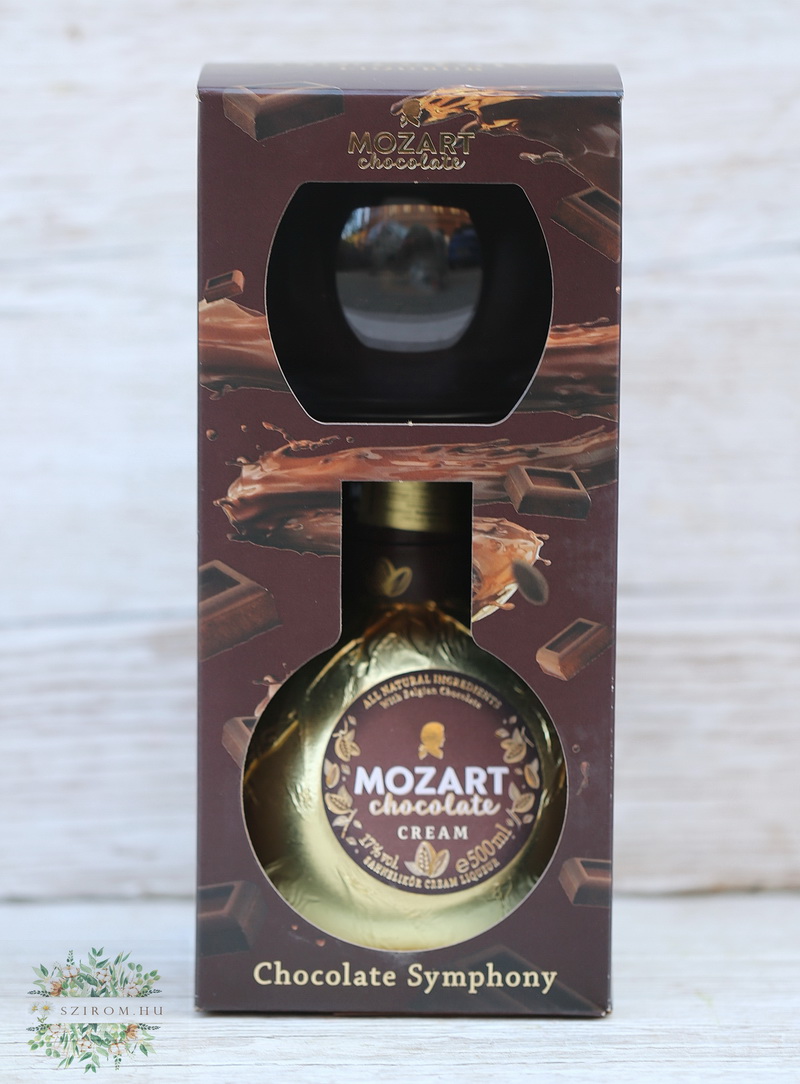 Blumenlieferung nach Budapest - Mozart Schokoladenlikör mit Becher, in Geschenkbox (0,5l)