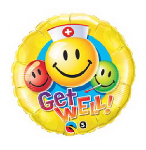 flower delivery Budapest - balloon on a stick, get well (45 cm)