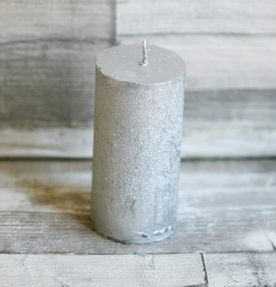 flower delivery Budapest - Silver candle (8x4cm)