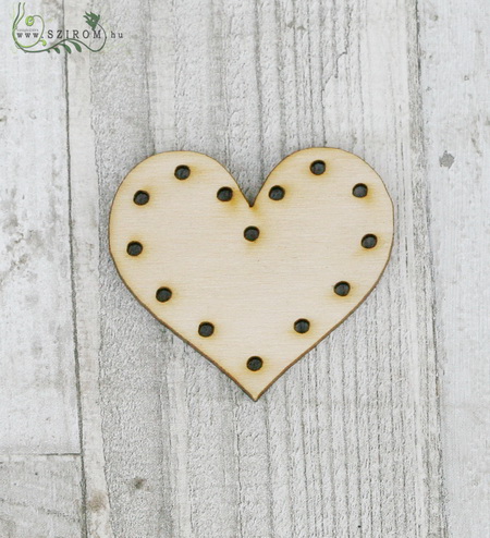 flower delivery Budapest - wooden heart (5cm)